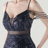 Graceful Sequin Embellished Mesh Mermaid Maxi Dress